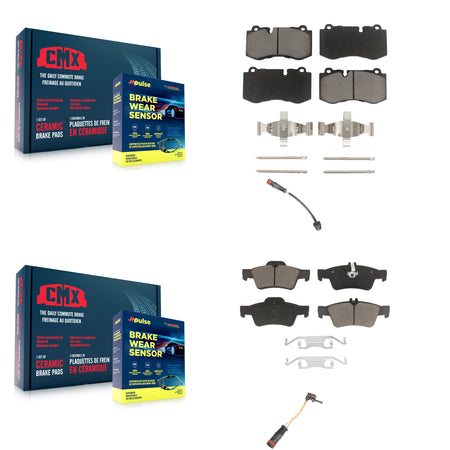 Front Rear Ceramic Brake Pads Wear Sensor Kit For Mercedes-Benz S550 S450 CL550 S400 S600 KCW-100146