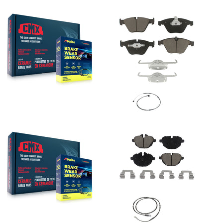 Front Rear Ceramic Disc Brake Pads And Wear Sensors Kit For BMW Z4 KCW-100154