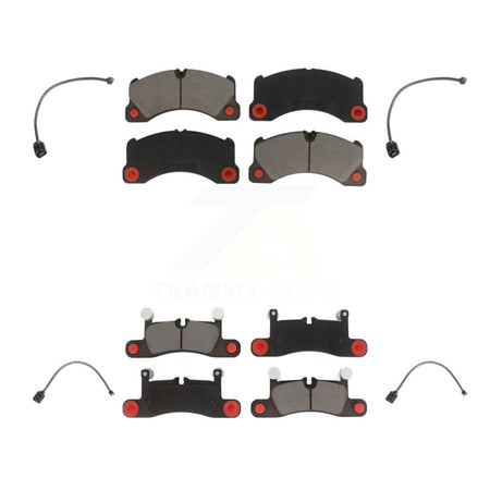 Front Rear Ceramic Disc Brake Pads And Wear Sensors Kit For Porsche Cayenne with Harness KCW-100187