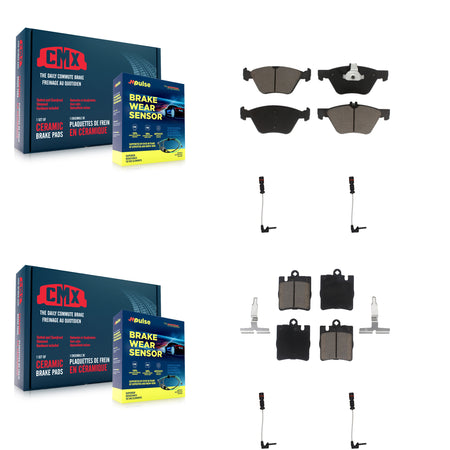 Front Rear Ceramic Disc Brake Pads And Wear Sensor Kit For Mercedes-Benz E320 CLK320 E430 KCW-100191