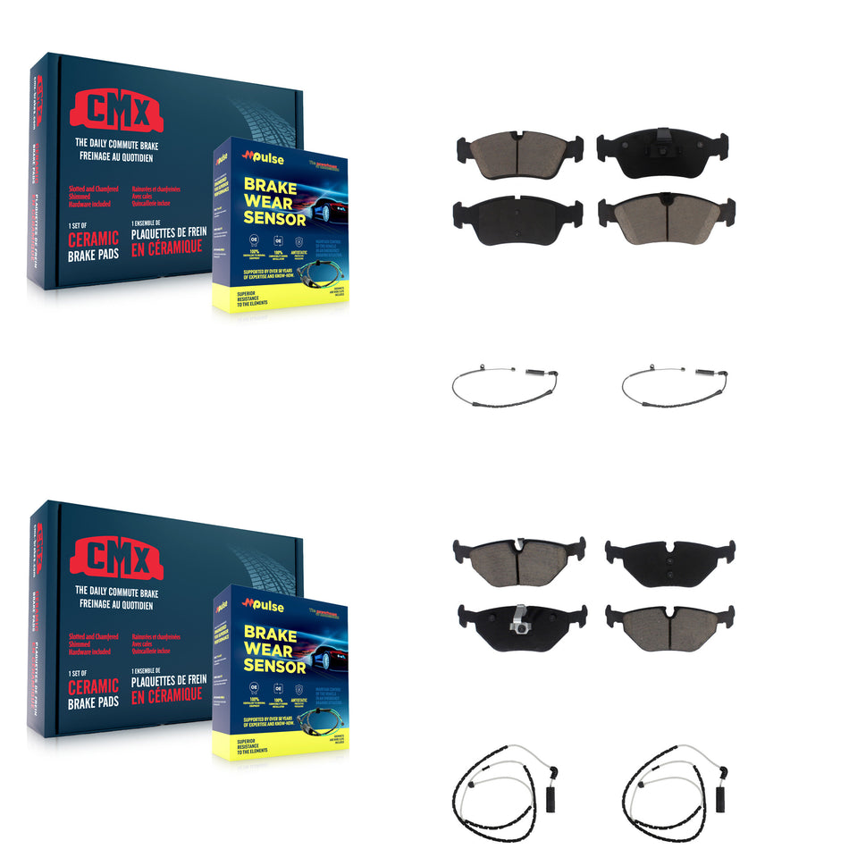 Front Rear Ceramic Disc Brake Pads And Wear Sensors Kit For BMW Z4 KCW-100200