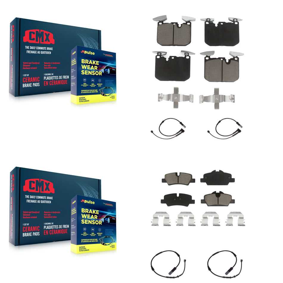Front Rear Ceramic Disc Brake Pads Wear Sensor Kit For 2020 Mini Cooper John Works KCW-100220