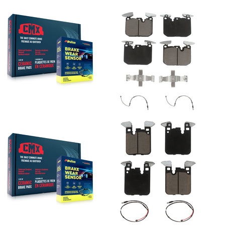 Front Rear Ceramic Disc Brake Pads And Wear Sensors Kit For BMW M3 M2 KCW-100301