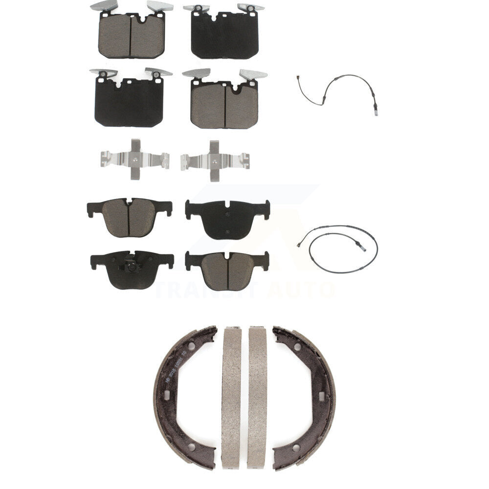 Front Rear Ceramic Brake Pads Wear Sensor Kit (5Pc) For BMW 340i xDrive 435i 440i Gran GT KCW-100351