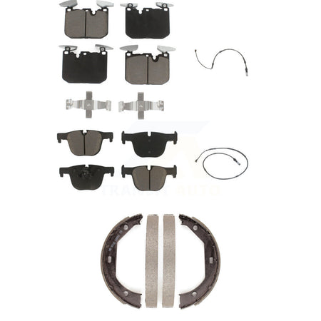 Front Rear Ceramic Brake Pads Wear Sensor Kit (5Pc) For BMW 340i xDrive 435i 440i Gran GT KCW-100351