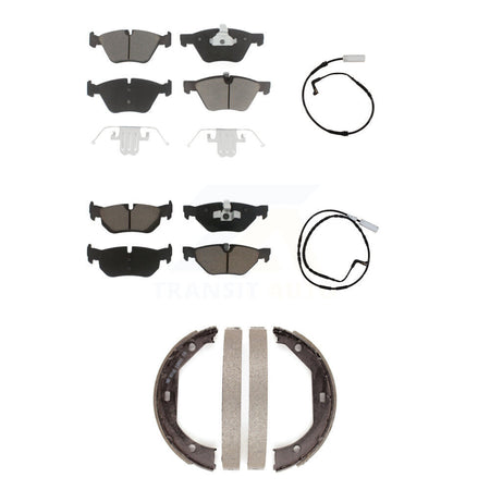 Front Rear Ceramic Disc Brake Pad Wear Sensor Kit (5Pc) For 2007 BMW 328i Wagon with 3.0L KCW-100378