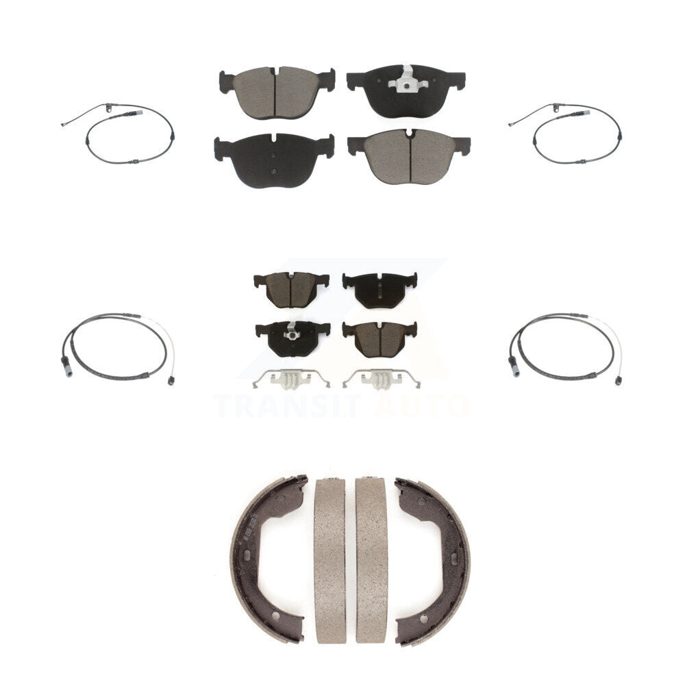 Front Rear Ceramic Disc Brake Pads And Wear Sensors Kit (7Pc) For BMW X5 X6 KCW-100401