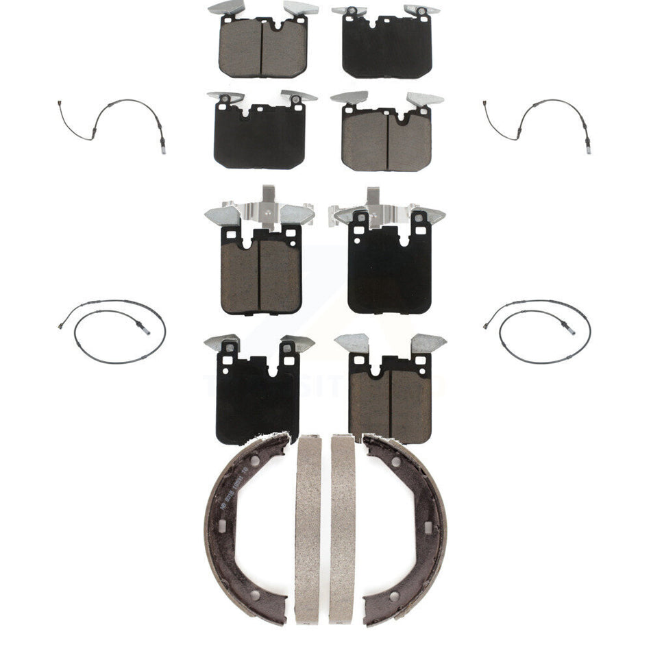 Front Rear Ceramic Brake Pads Wear Sensor Kit (7Pc) For BMW 340i xDrive 435i 440i Gran M2 KCW-100408
