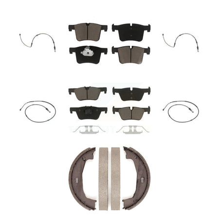 Front Rear Ceramic Disc Brake Pad And Wear Sensor Kit (7Pc) For BMW 320i xDrive 328d 2.0L KCW-100414