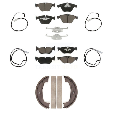 Front Rear Ceramic Disc Brake Pads And Wear Sensors Kit (7Pc) For BMW 323i 328i KCW-100424