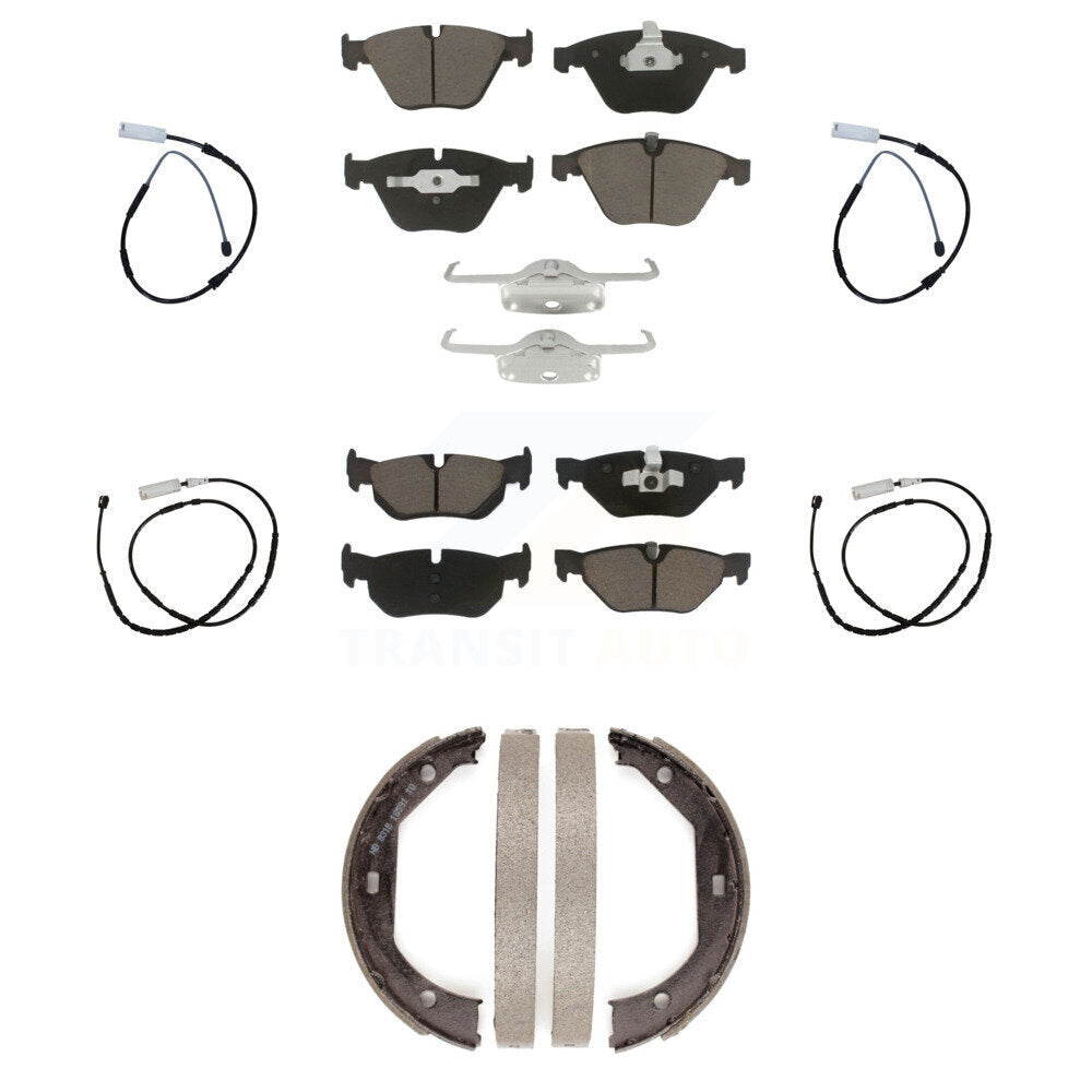 Front Rear Ceramic Disc Brake Pads And Wear Sensors Kit (7Pc) For BMW X1 KCW-100427