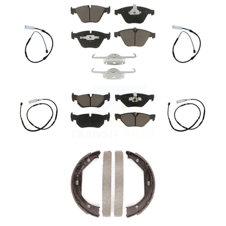 Front Rear Ceramic Disc Brake Pads And Wear Sensors Kit (7Pc) For BMW X1 KCW-100427
