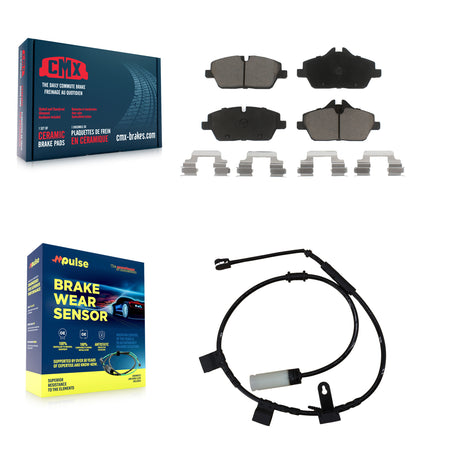 Front Ceramic Brake Pad & Wear Sensor Kit For Mini Cooper With 280mm Diameter Rotor KCW-100457