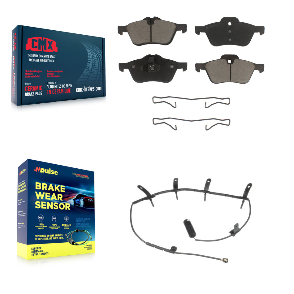 Front Ceramic Brake Pad & Wear Sensor Kit For Mini Cooper With 276mm Diameter Rotor KCW-100468