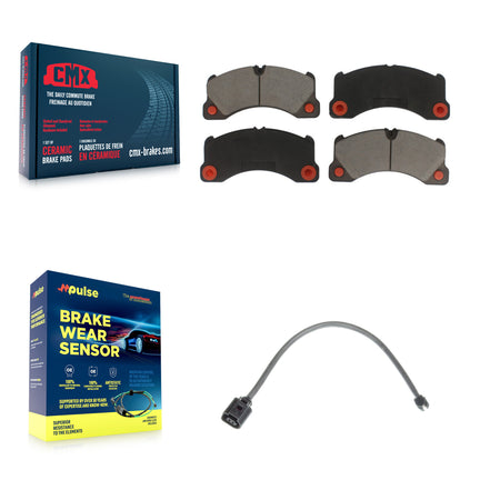 Front Ceramic Disc Brake Pads And Wear Sensors Kit For Volkswagen Touareg KCW-100472