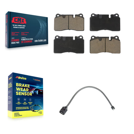 Front Ceramic Disc Brake Pads And Wear Sensors Kit For Volkswagen Touareg KCW-100474