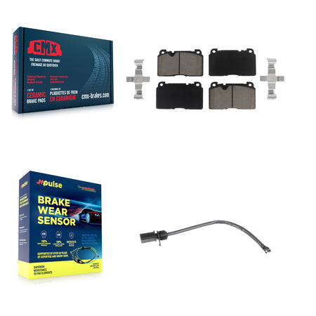 Front Ceramic Disc Brake Pads And Wear Sensors Kit For Audi Q5 KCW-100483