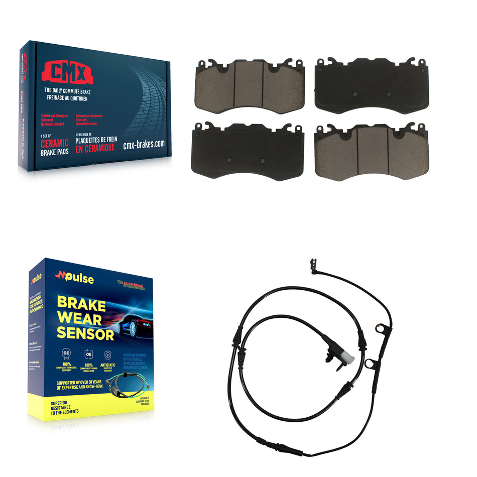 Front Ceramic Disc Brake Pads And Wear Sensors Kit For Land Rover Range Sport KCW-100496