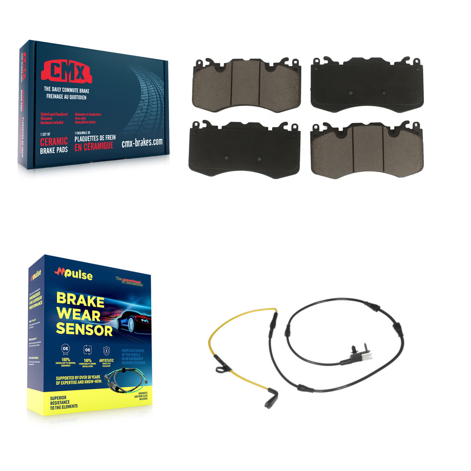 Front Ceramic Brake Pad & Wear Sensor Kit For Land Rover Range Sport without Brembo KCW-100497