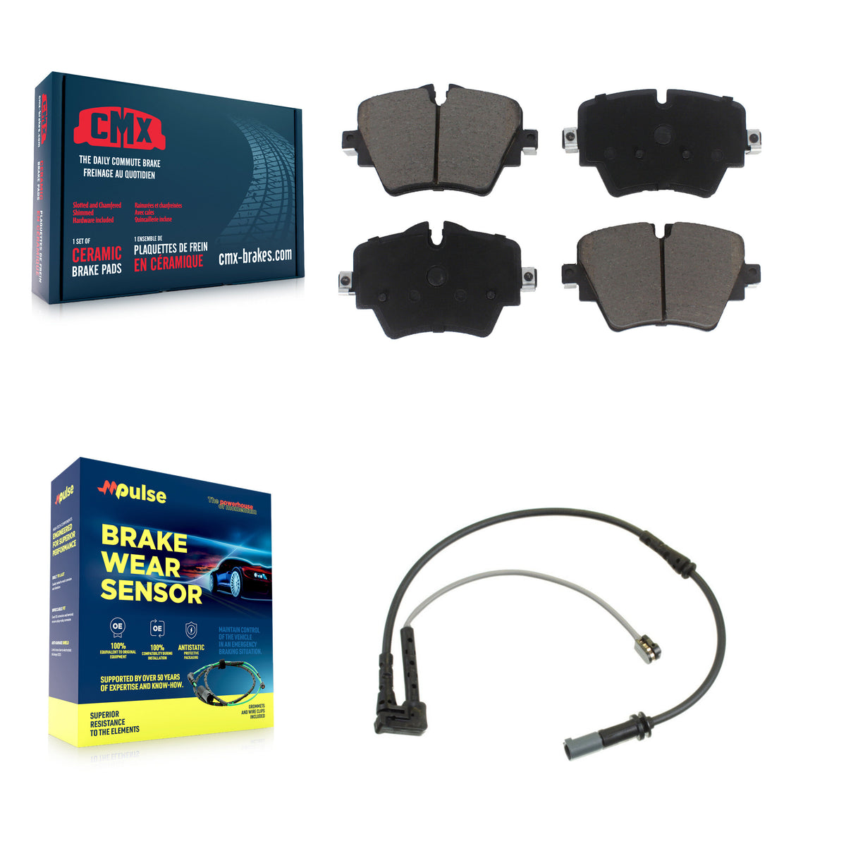 Front Ceramic Brake Pad Wear Sensor Kit For BMW X1 Mini Cooper Countryman X2 Clubman 228i KCW-100504