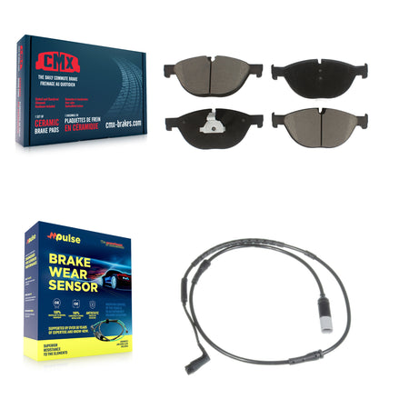 Front Ceramic Disc Brake Pads And Wear Sensors Kit For 2009 BMW 750i 750Li KCW-100511