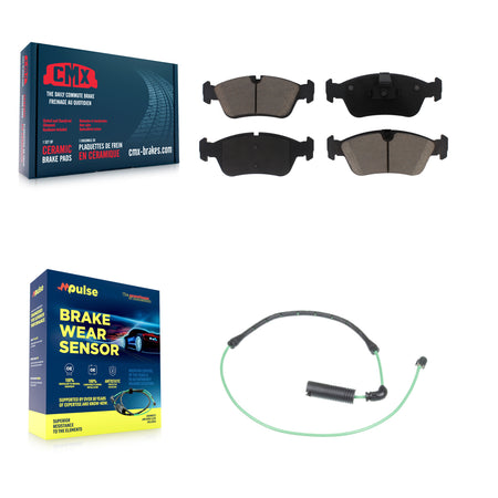 Front Ceramic Disc Brake Pads And Wear Sensors Kit For 2001-2005 BMW 325xi 2.5L KCW-100513