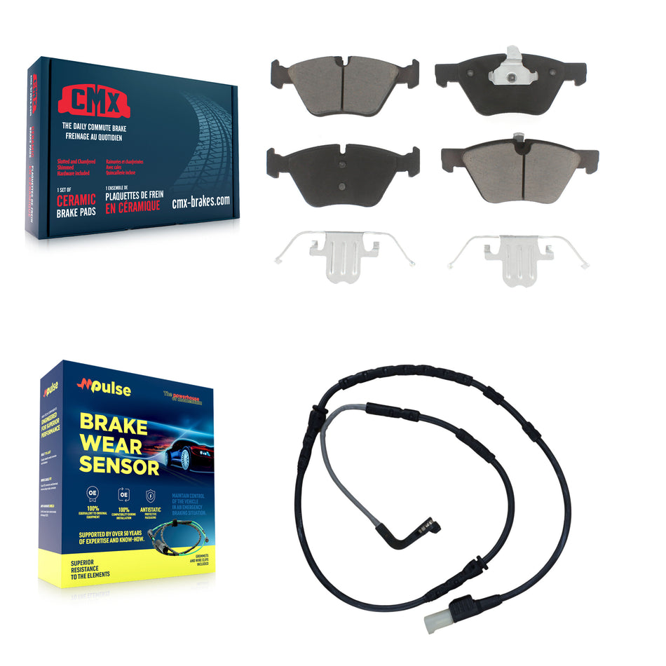 Front Ceramic Disc Brake Pads And Wear Sensors Kit For BMW Z4 KCW-100558