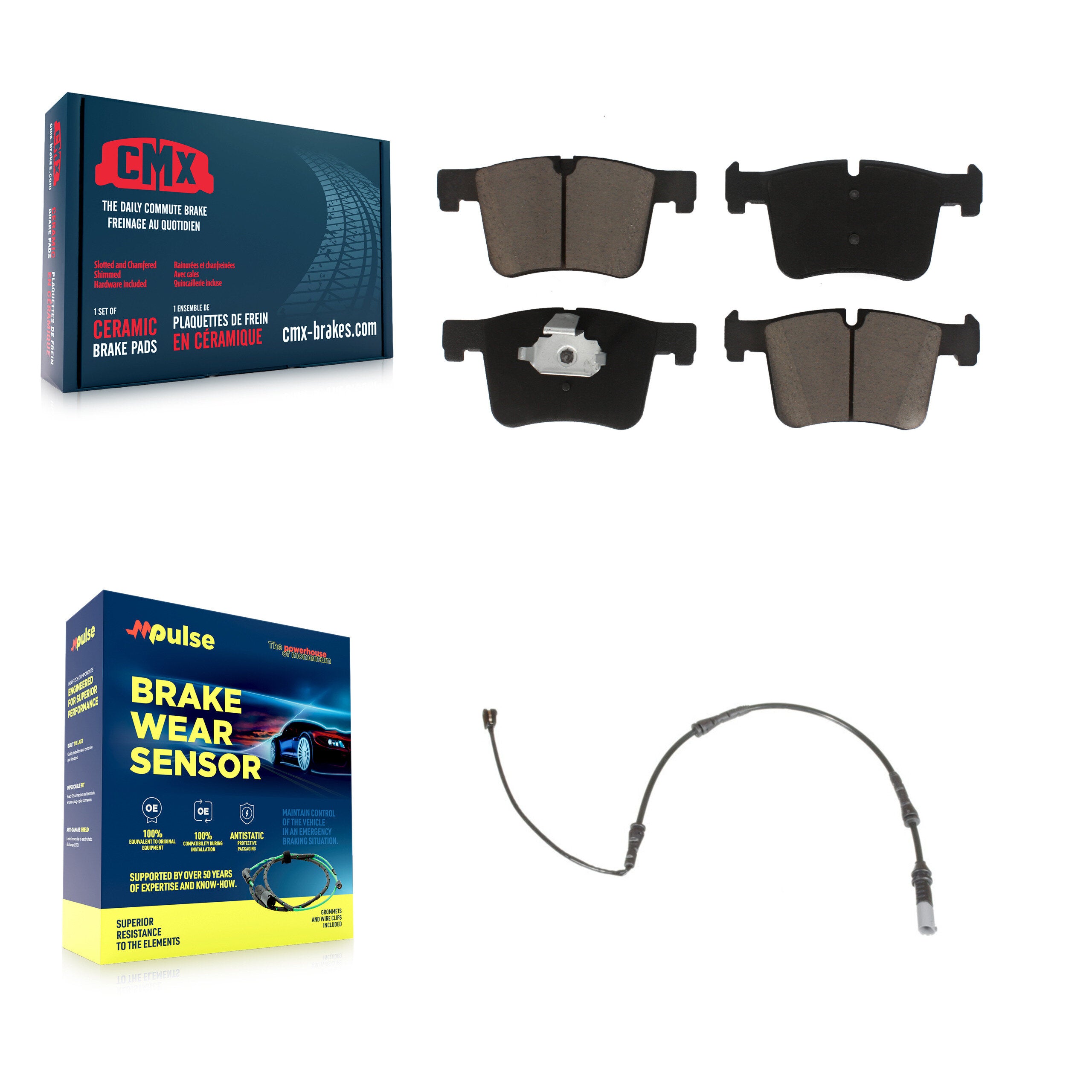 Front Ceramic Brake Pad Wear Sensor Kit For BMW 328i xDrive 320i 330i 335i 428i 328d 230i KCW-100561