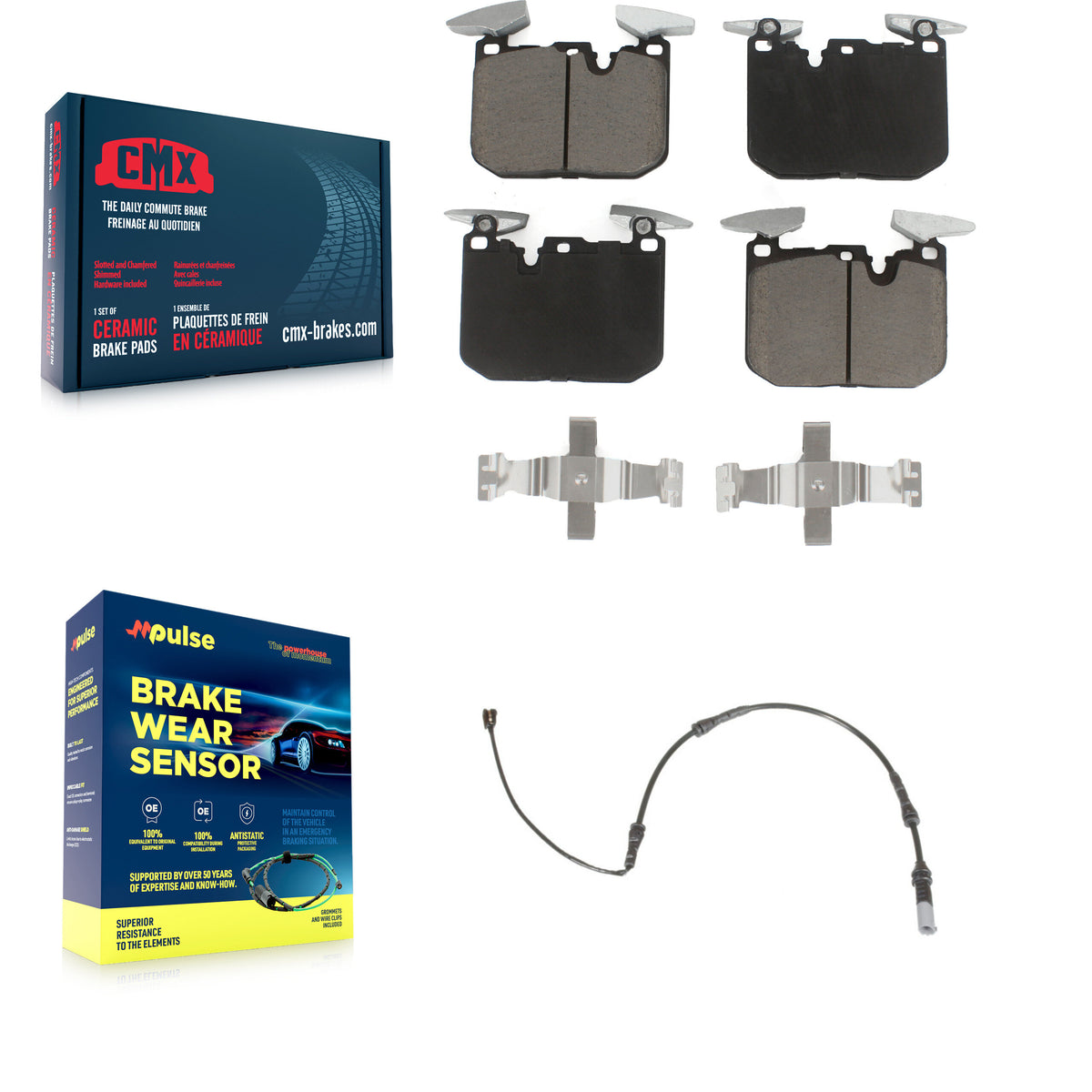 Front Ceramic Brake Pad Wear Sensor Kit For BMW 328i xDrive 330i 320i 335i 428i 340i 230i KCW-100562