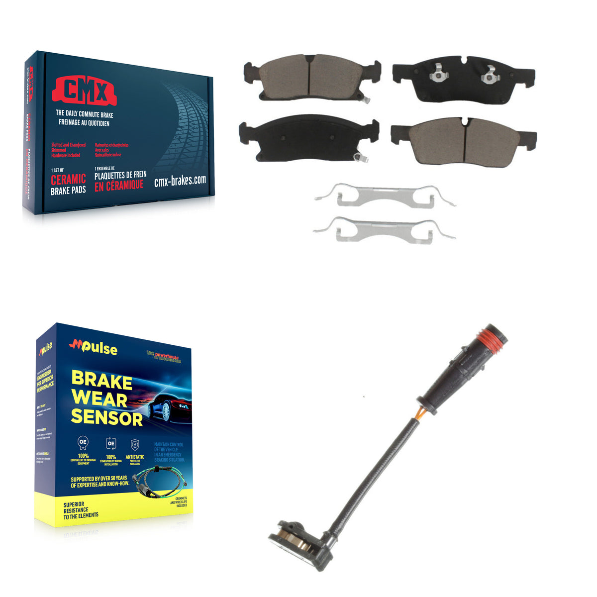 Front Ceramic Disc Brake Pads And Wear Sensors Kit For Mercedes-Benz ML350 GLE350 GLE400 KCW-100565