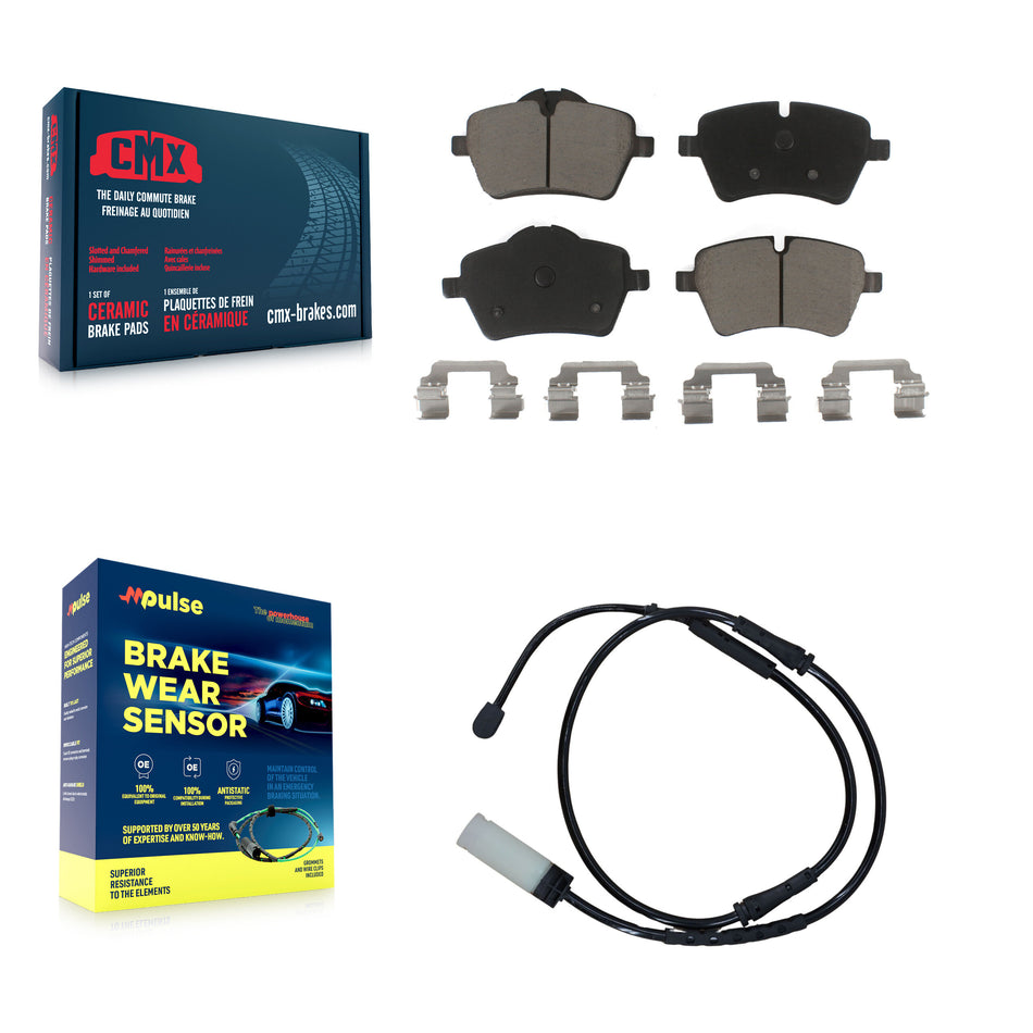 Front Ceramic Disc Brake Pads And Wear Sensors Kit For Mini Cooper Countryman Paceman KCW-100567
