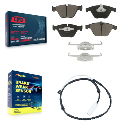 Front Ceramic Disc Brake Pads And Wear Sensors Kit For BMW 335i xDrive X1 328i KCW-100569