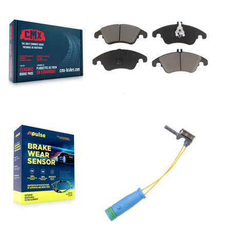 Front Ceramic Disc Brake Pads And Wear Sensors Kit For Mercedes-Benz C250 E400 KCW-100576