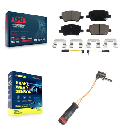 Front Ceramic Disc Brake Pads Extra Wear Sensor Kit For 2006-2011 Mercedes-Benz B200 2.0L KCW-100594