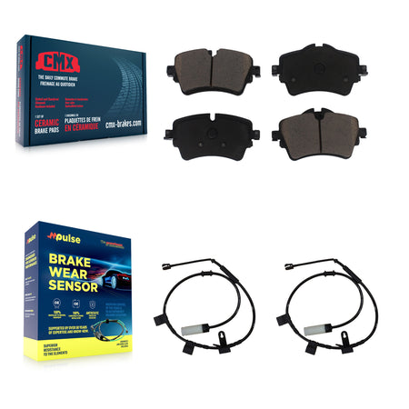 Front Ceramic Disc Brake Pads And Wear Sensor Pairs Kit For 2015 Mini Cooper 1.6L KCW-100619