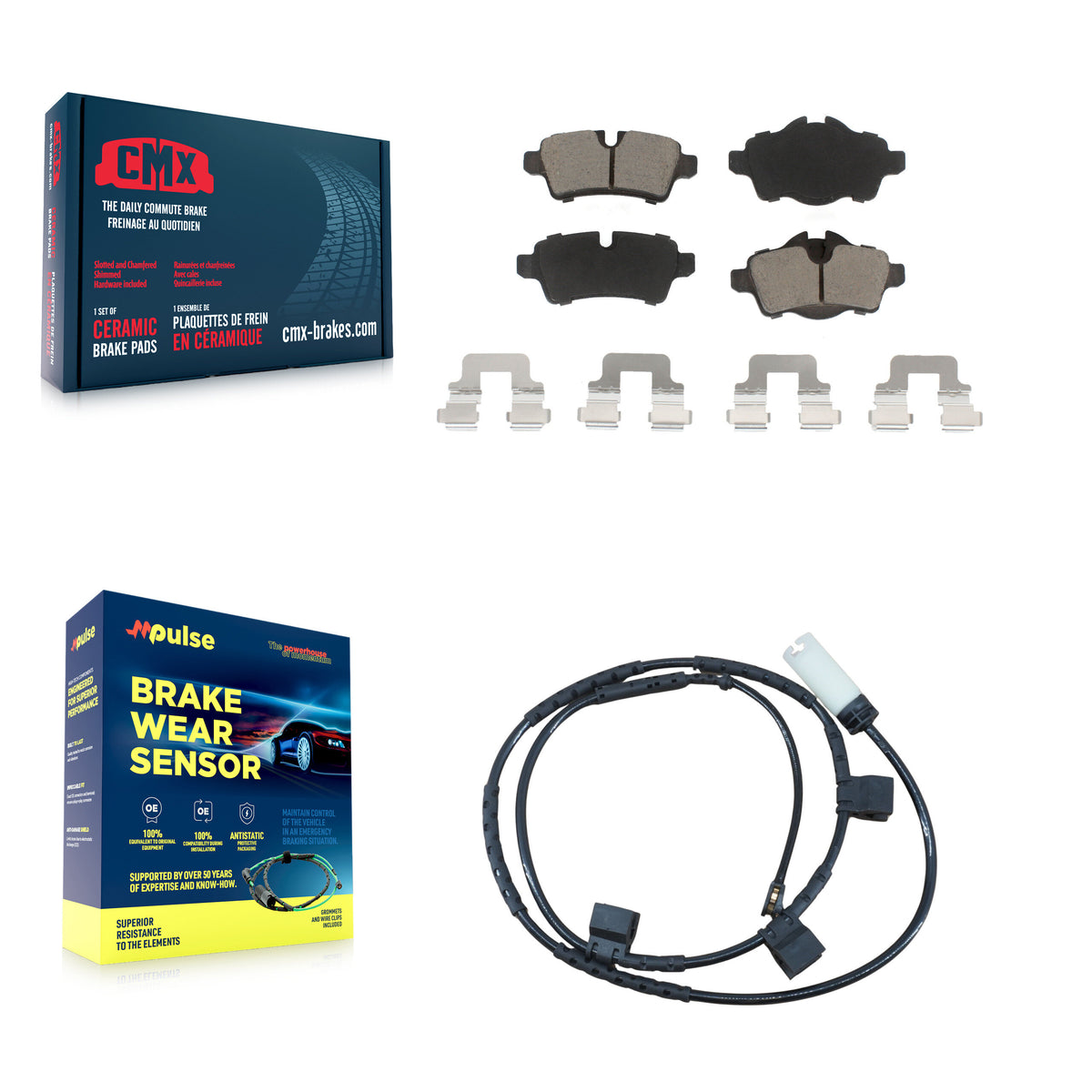 Rear Ceramic Disc Brake Pads And Wear Sensors Kit For Mini Cooper 1.6L KCW-100781