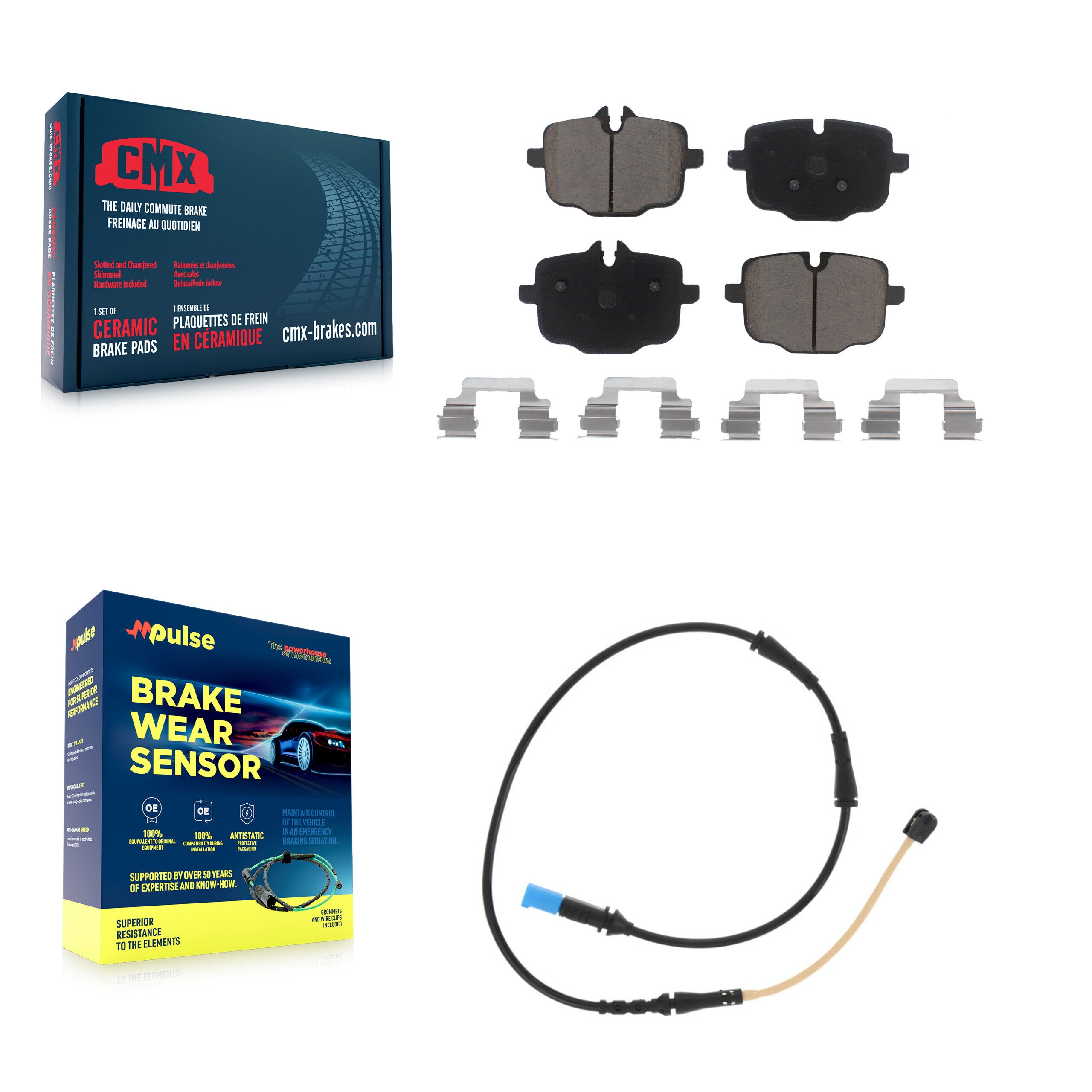 Rear Ceramic Disc Brake Pads And Wear Sensors Kit For BMW X4 KCW-100790
