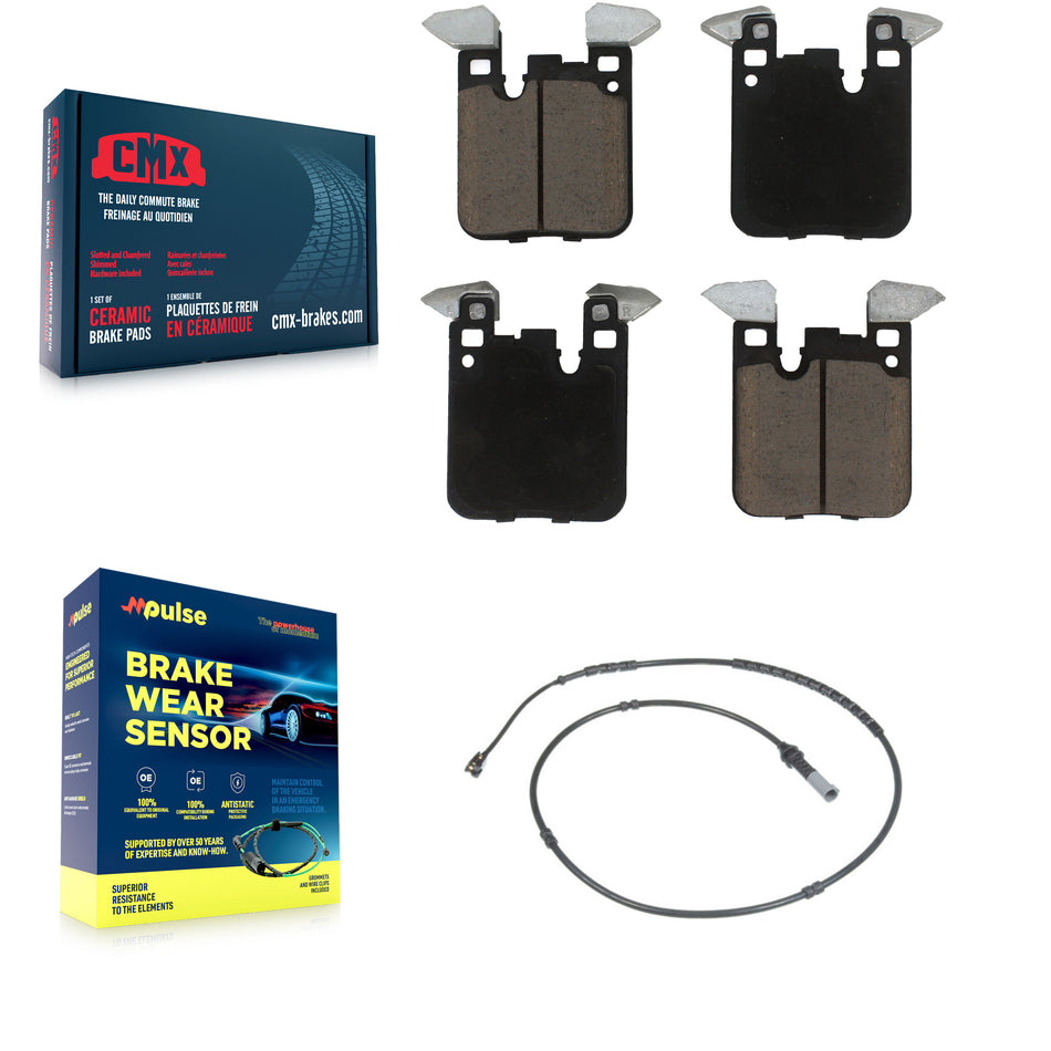 Rear Ceramic Brake Pads Wear Sensor Kit For BMW 328i xDrive 330i 320i 335i 428i 340i 230i KCW-100795