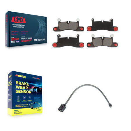 Rear Ceramic Disc Brake Pads And Wear Sensors Kit For Porsche Cayenne with Harness KCW-100800