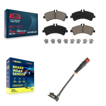 Rear Ceramic Disc Brake Pads And Wear Sensors Kit For Sprinter 3500 Mercedes-Benz Dodge KCW-100814