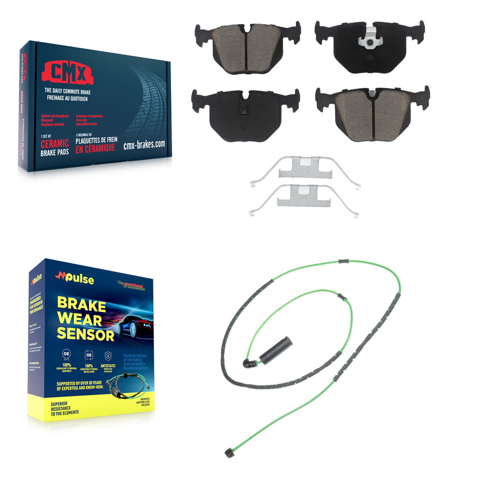 Rear Ceramic Disc Brake Pads And Wear Sensors Kit For 2001-2006 BMW M3 3.2L KCW-100833