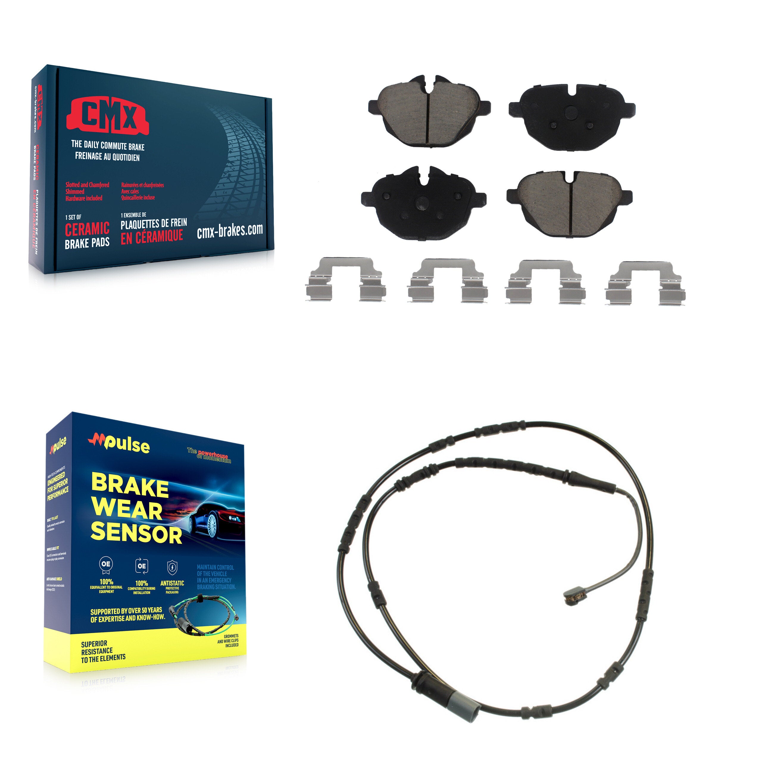 Rear Ceramic Disc Brake Pads And Wear Sensors Kit For BMW i8 KCW-100853