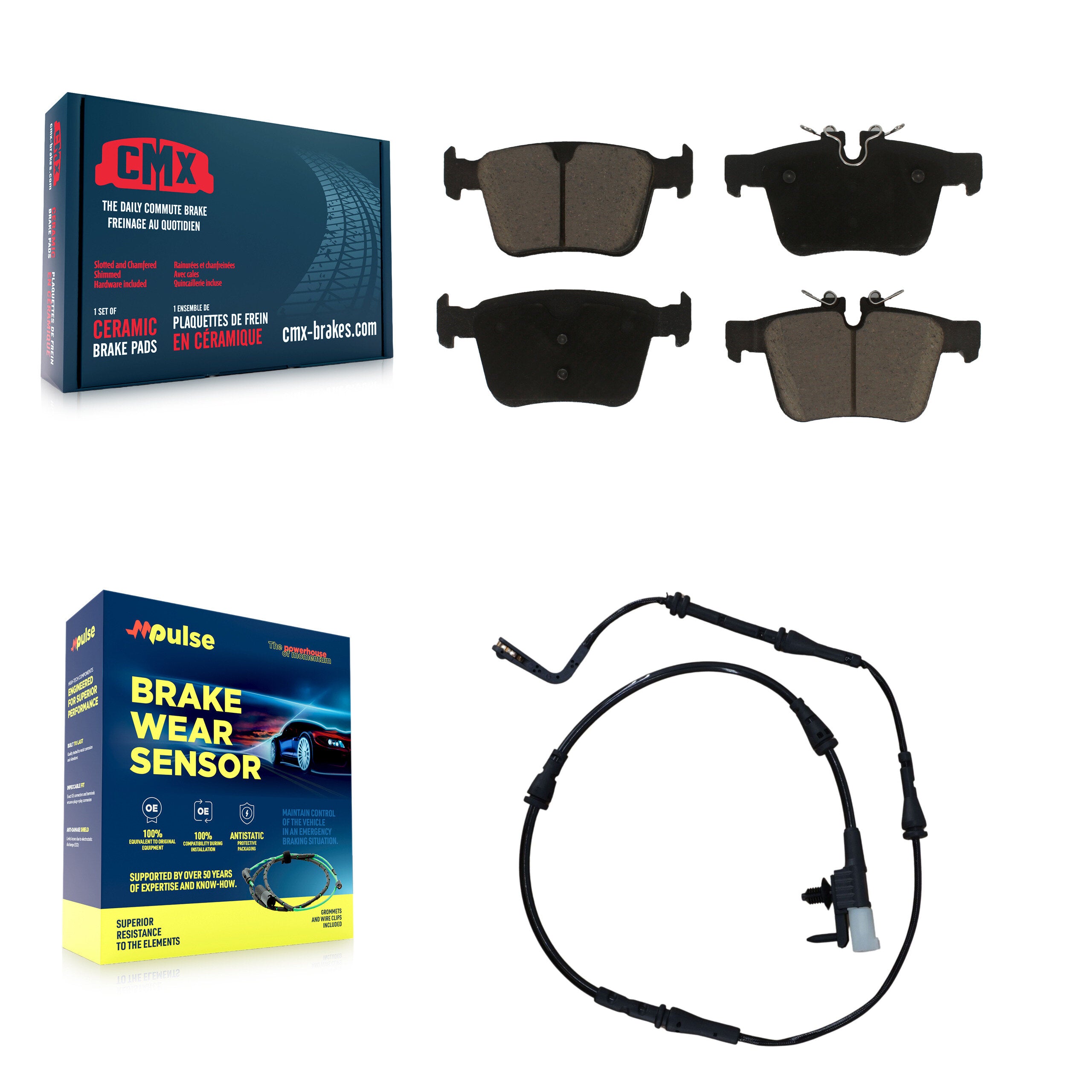 Rear Ceramic Disc Brake Pads And Wear Sensors Kit For Land Rover Discovery Sport KCW-100863