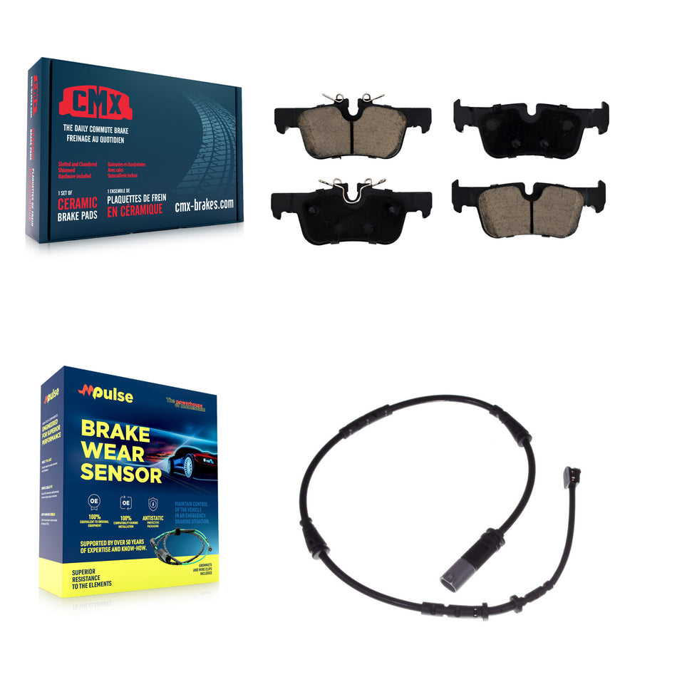 Rear Ceramic Brake Pads Wear Sensor Kit For BMW X1 Mini Cooper Countryman X2 Clubman 228i KCW-100864