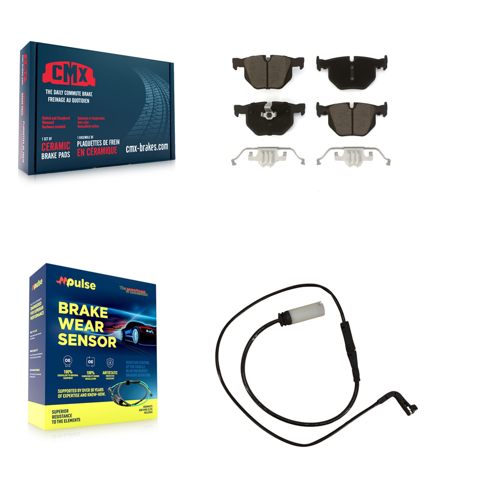 Rear Ceramic Brake Pads & Wear Sensor Kit For BMW 530xi 535i xDrive 535xi Wagon with 3.0L KCW-100877