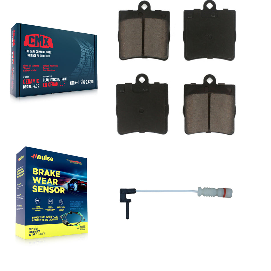Rear Ceramic Brake Pad & Wear Sensor Kit For Chrysler Crossfire Mercedes-Benz SLK230 C230 KCW-100881