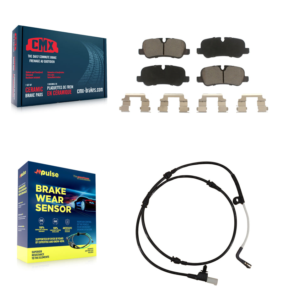 Rear Ceramic Disc Brake Pads And Wear Sensors Kit For Land Rover Range Sport LR4 LR3 KCW-100884