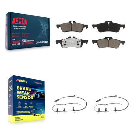 Rear Ceramic Disc Brake Pads And Wear Sensors Kit For Mini Cooper KCW-100894