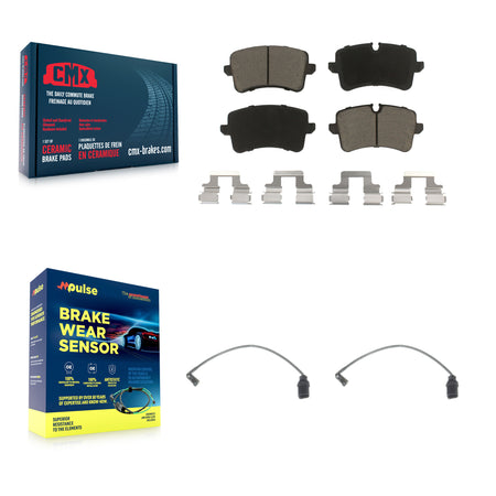 Rear Ceramic Brake Pad Wear Sensor Kit For Audi Porsche Macan A6 Quattro A7 RS5 S6 RS7 S7 KCW-100897