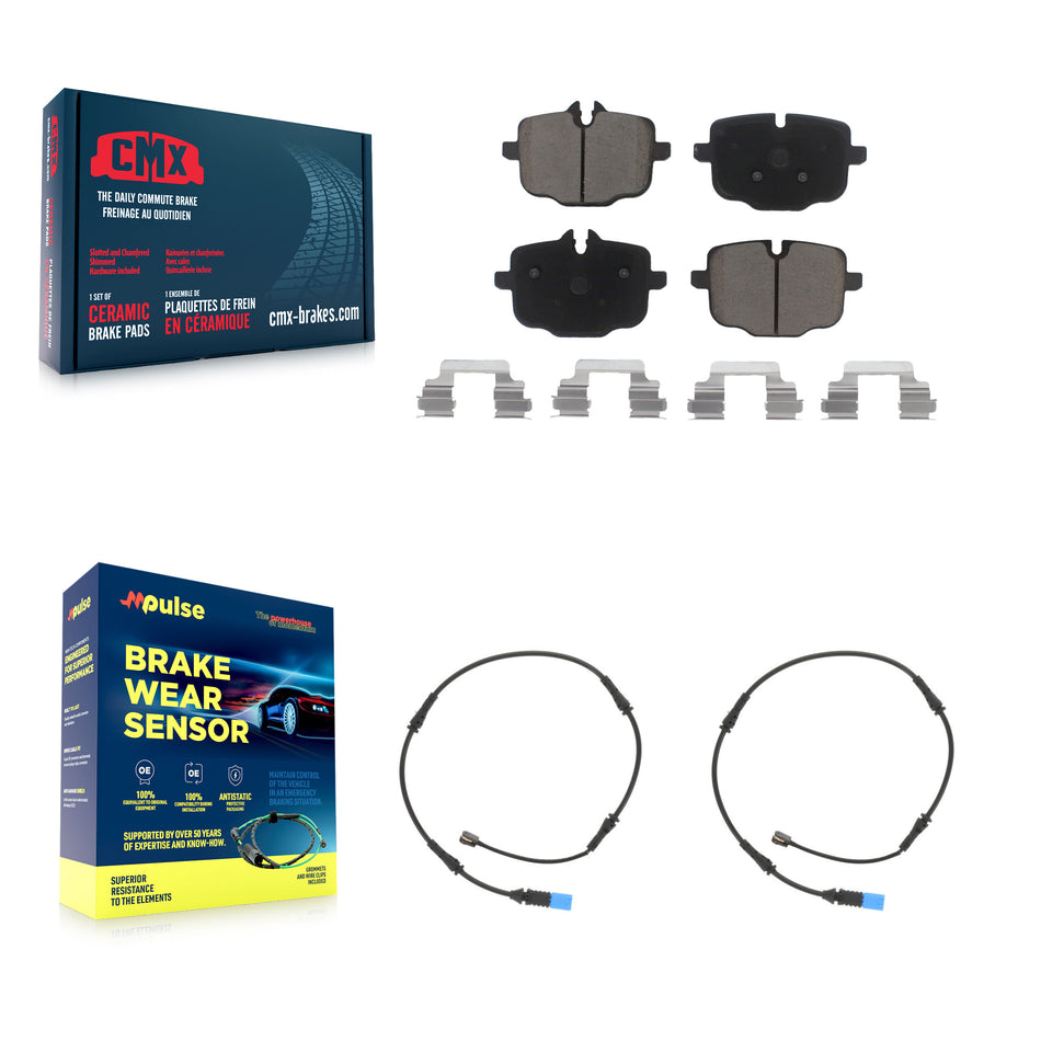 Rear Ceramic Disc Brake Pads And Wear Sensors Kit For BMW X5 X7 X6 KCW-100912